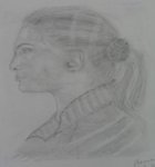 drawing of a face in profile