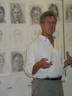 drawing class in progress